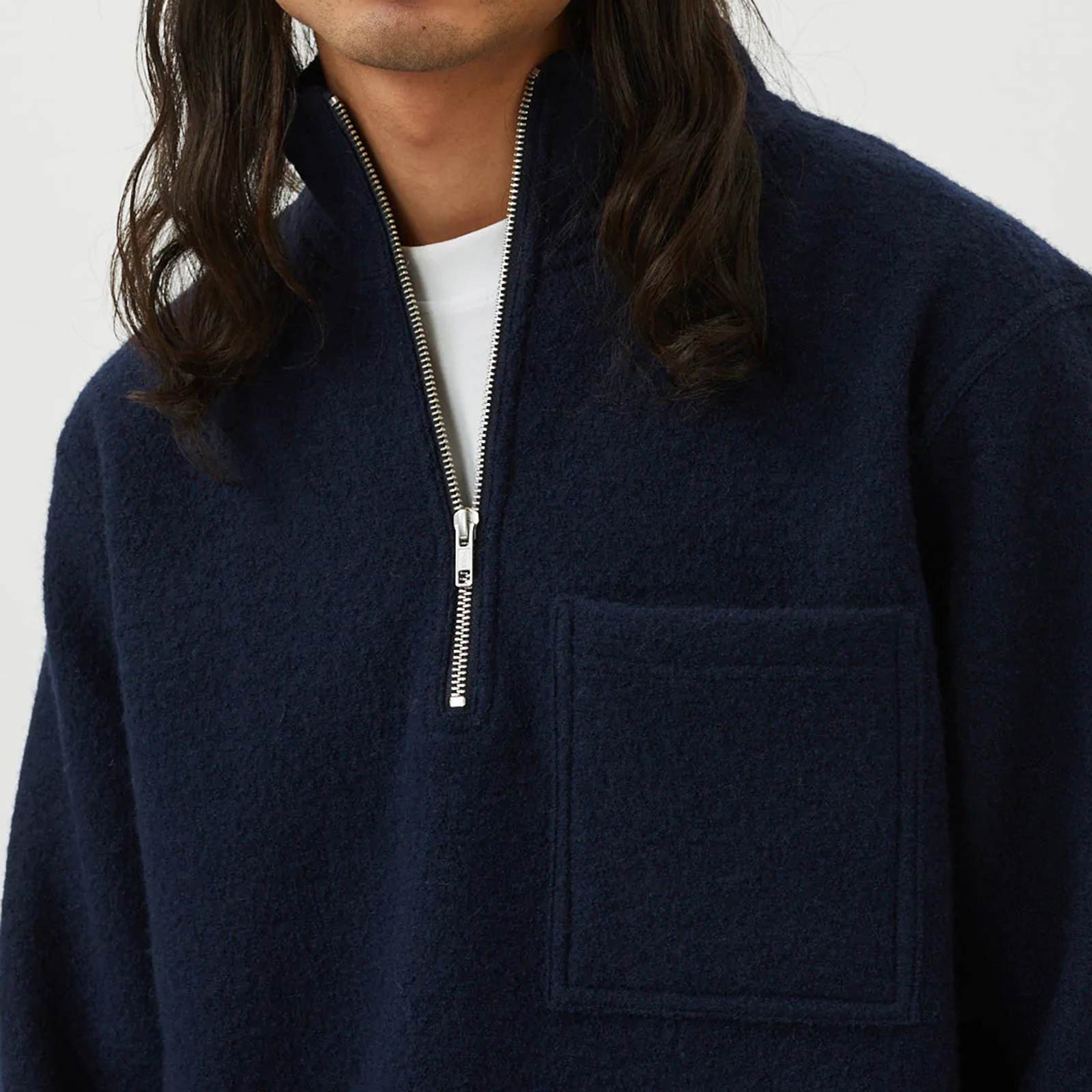Swenna Half Zip navy blazer