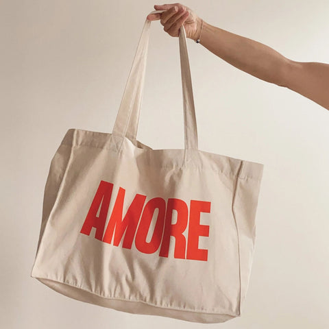 Amore Shopping Bag natural/orange