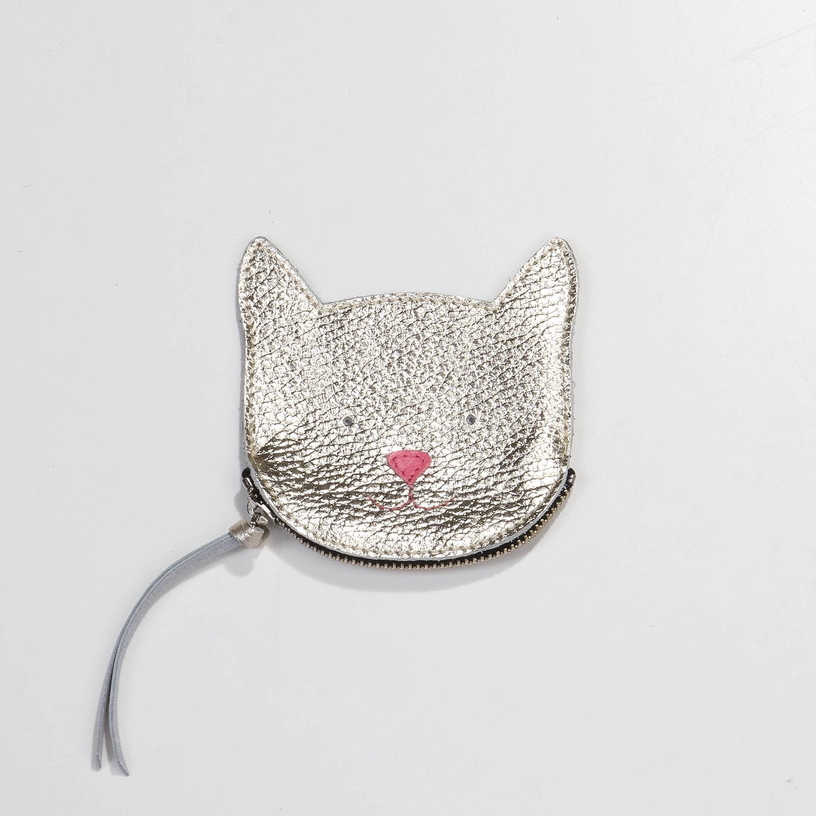 Papoutsini Wallet Katze metallic champagne