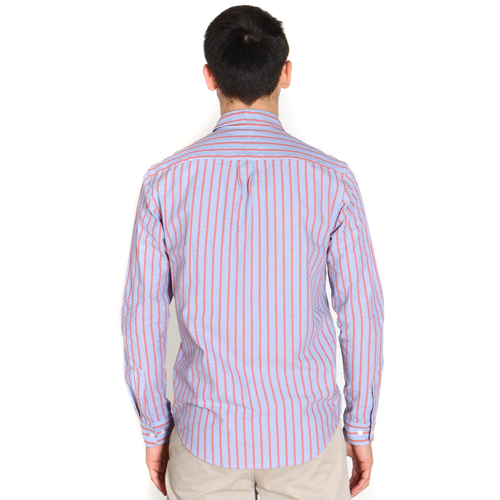 Liam BA Shirt blue red stripe Samsoe Samsoe