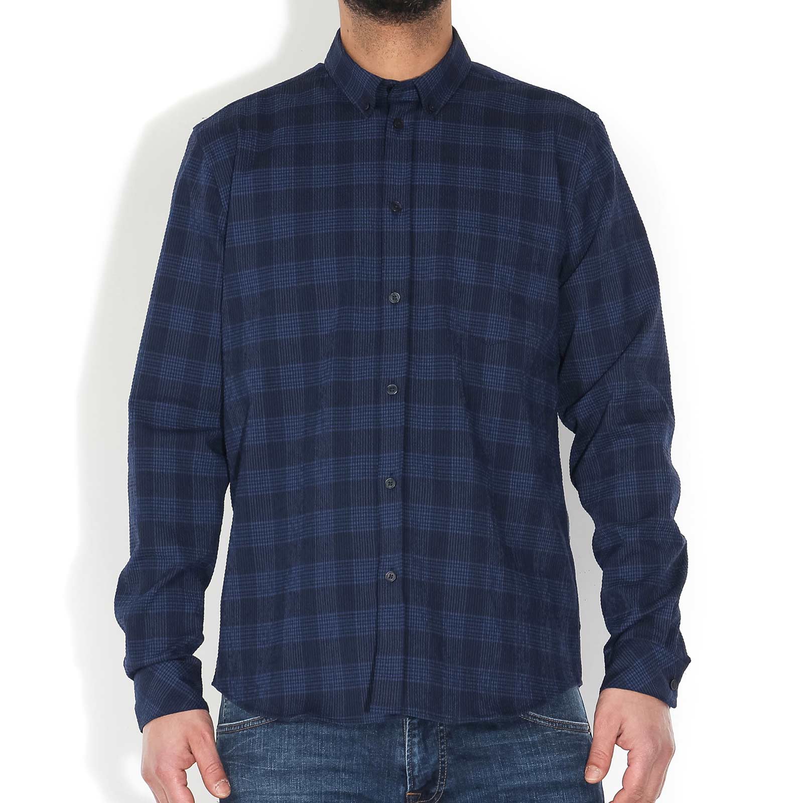 Liam BA Checked Shirt dark sapphire checked