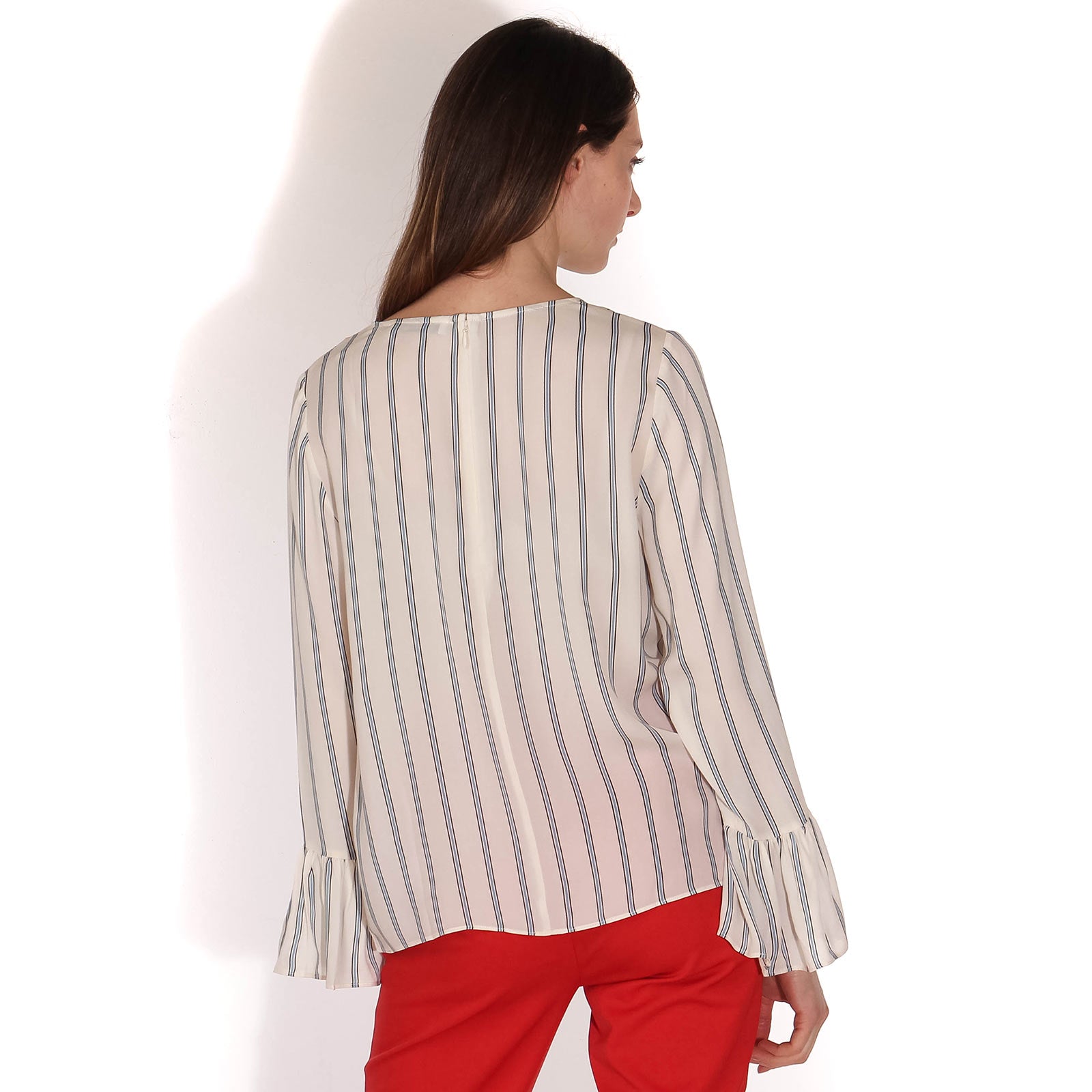 Serena LS Top AOP whitecap stripes