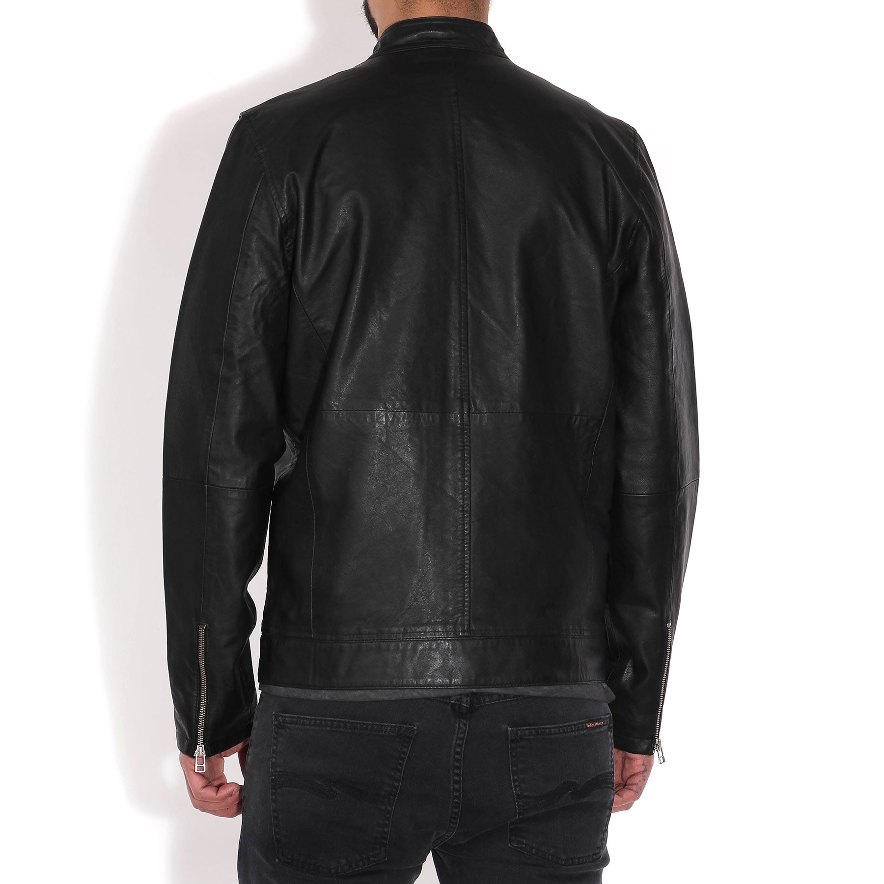 Esteban Leather Jacket black SUIT