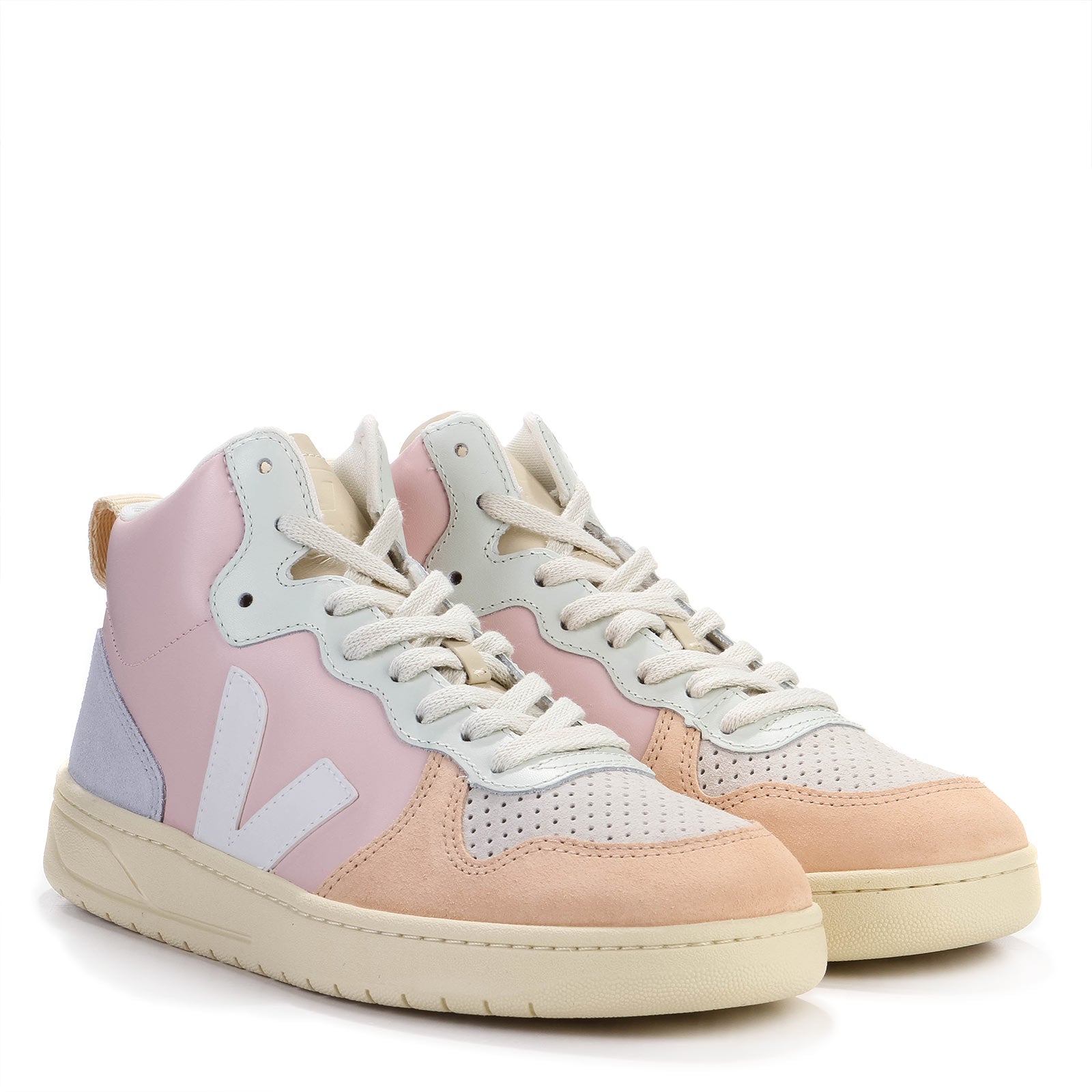 V15 Midtop Leather petale/white/multico