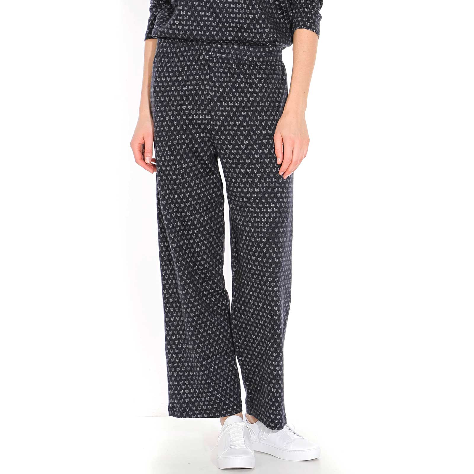 Nuro Trousers dark navy-off white Wemoto