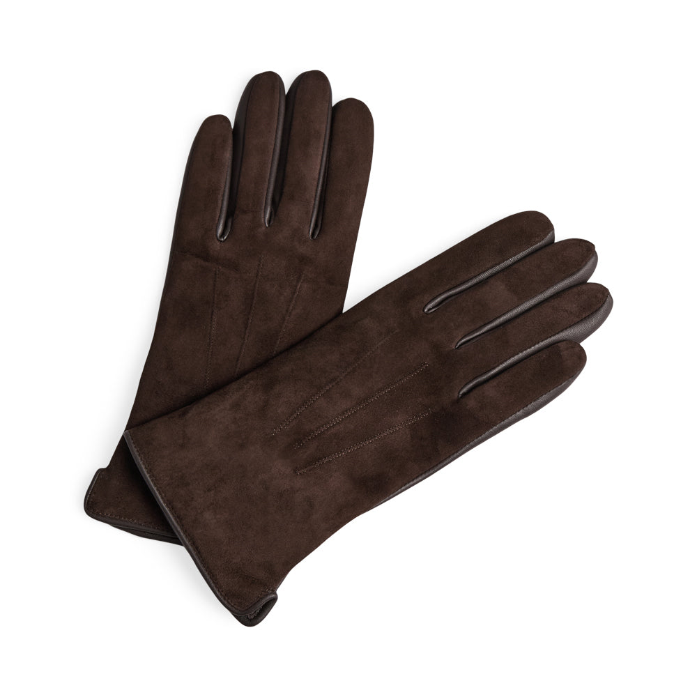 CariannaMBG Glove Suede dark brown