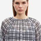 Savira Blouse 15462 blue iron check