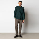 Oxford Stretch Plain Shirt deep green