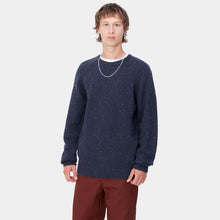 Anglistic Sweater speckeled air force blue