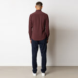 Clean Formal Stretch Shirt dark plum