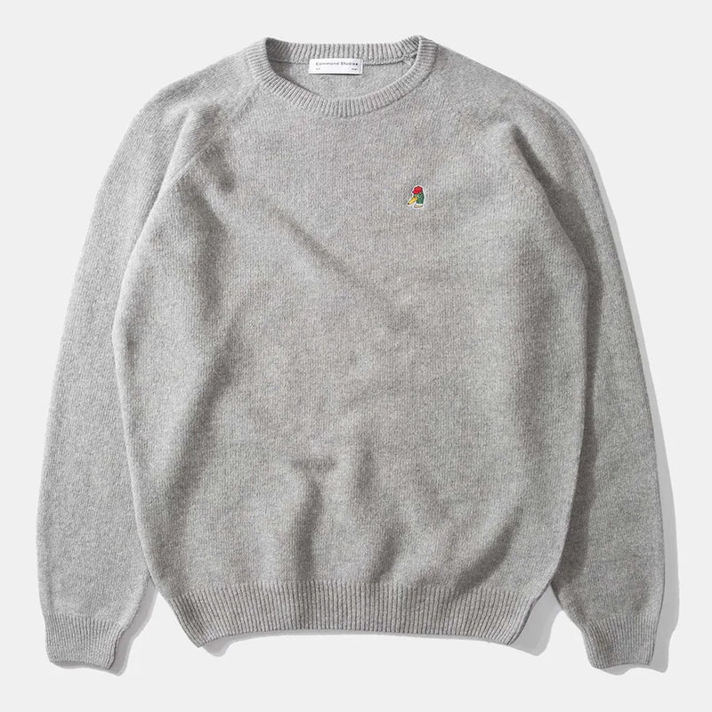 Special Duck Jumper plain light grey melange