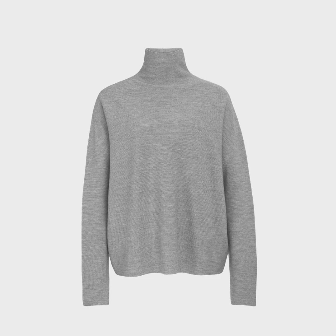 Liora Mock Neck 420002 grey melange