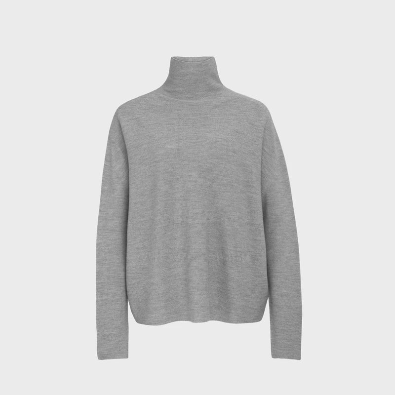 Liora Mock Neck 420002 grey melange