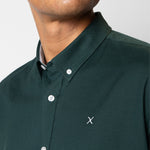 Oxford Stretch Plain Shirt deep green