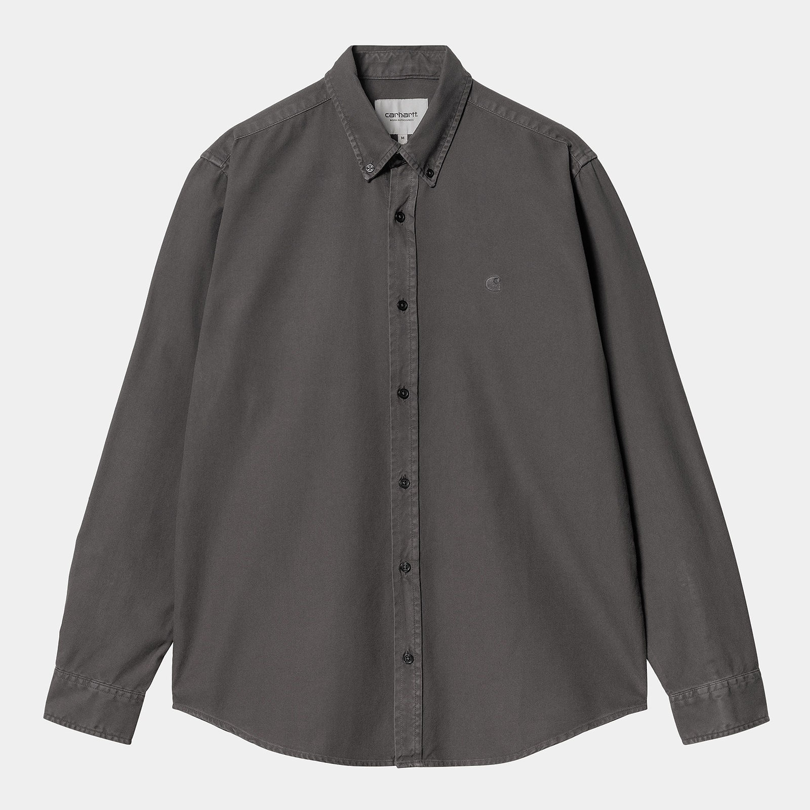 L/S Bolton Shirt graphite (garment dyed)