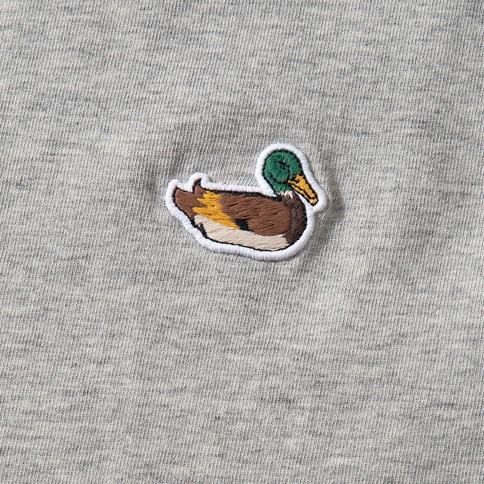 Duck Patch Tee NE plain grey melange