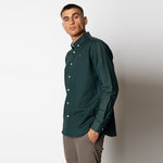 Oxford Stretch Plain Shirt deep green