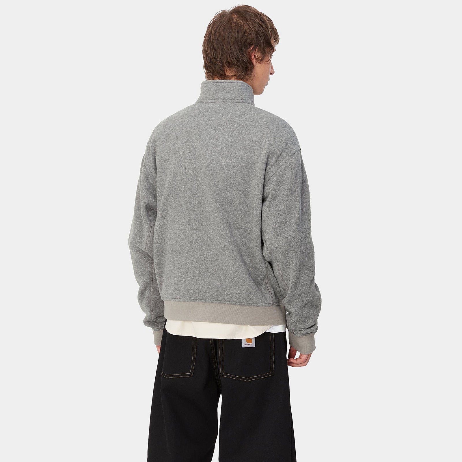 Luther Half Zip Sweat misty grey heather