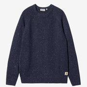 Anglistic Sweater speckeled air force blue