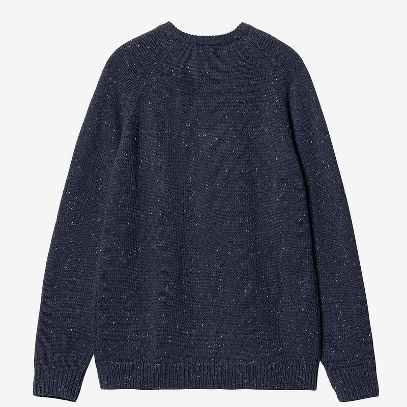 Anglistic Sweater speckeled air force blue