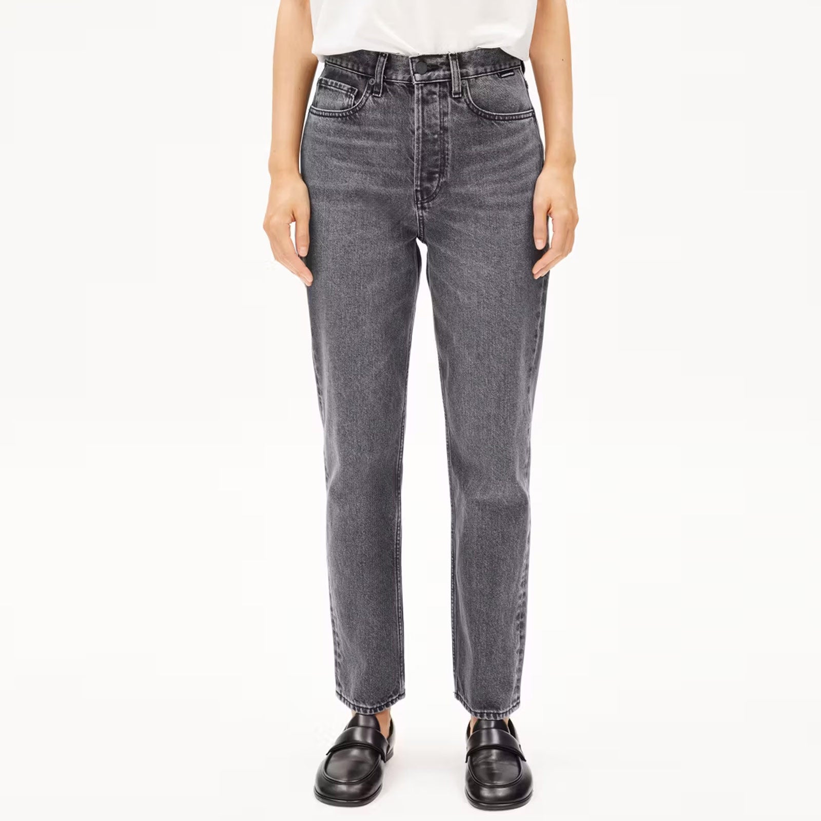 Aaikala High Waist Straight Jeans soft ash