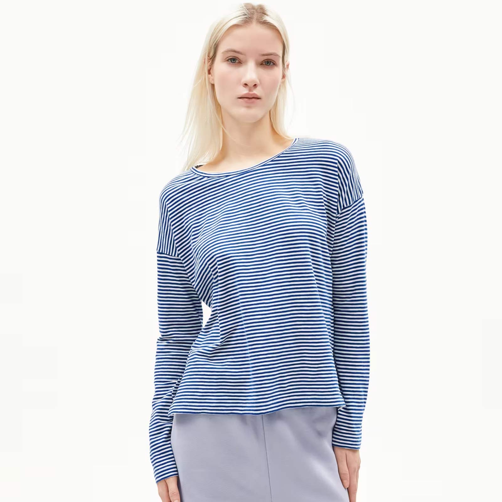 Xianaa Lovely Stripes Longsleeve oatmilk/lapis blue