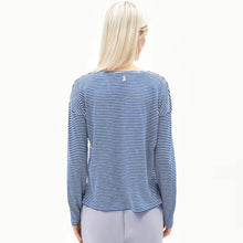 Xianaa Lovely Stripes Longsleeve oatmilk/lapis blue