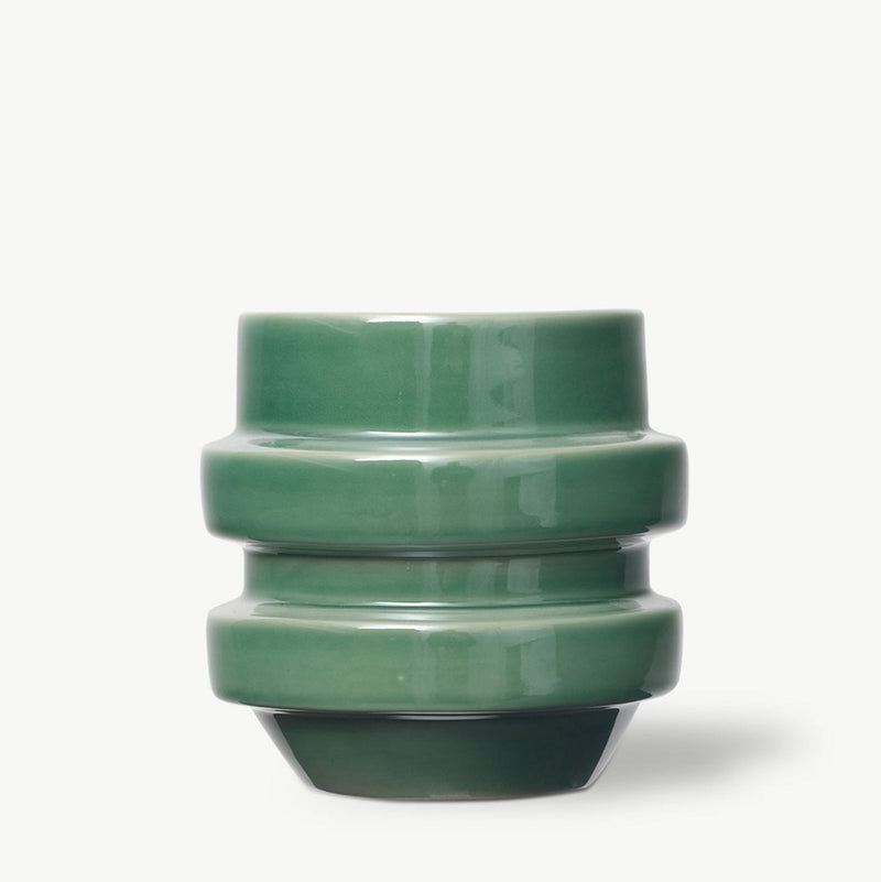 Stoneware Planter green Casa Atlântica