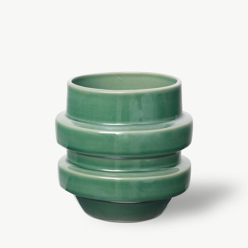Stoneware Planter green Casa Atlântica