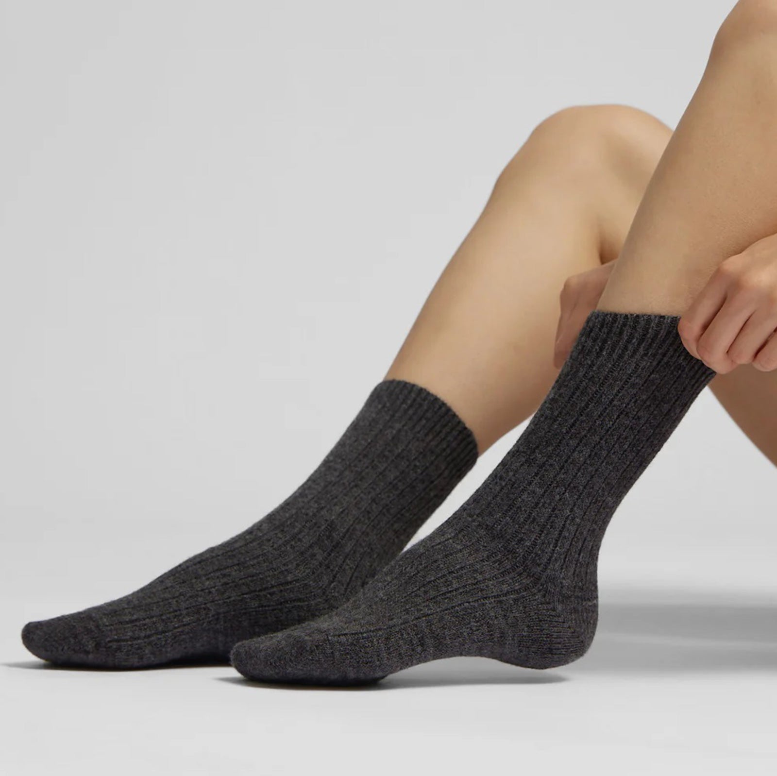 Merino Wool Blend Socks lava grey