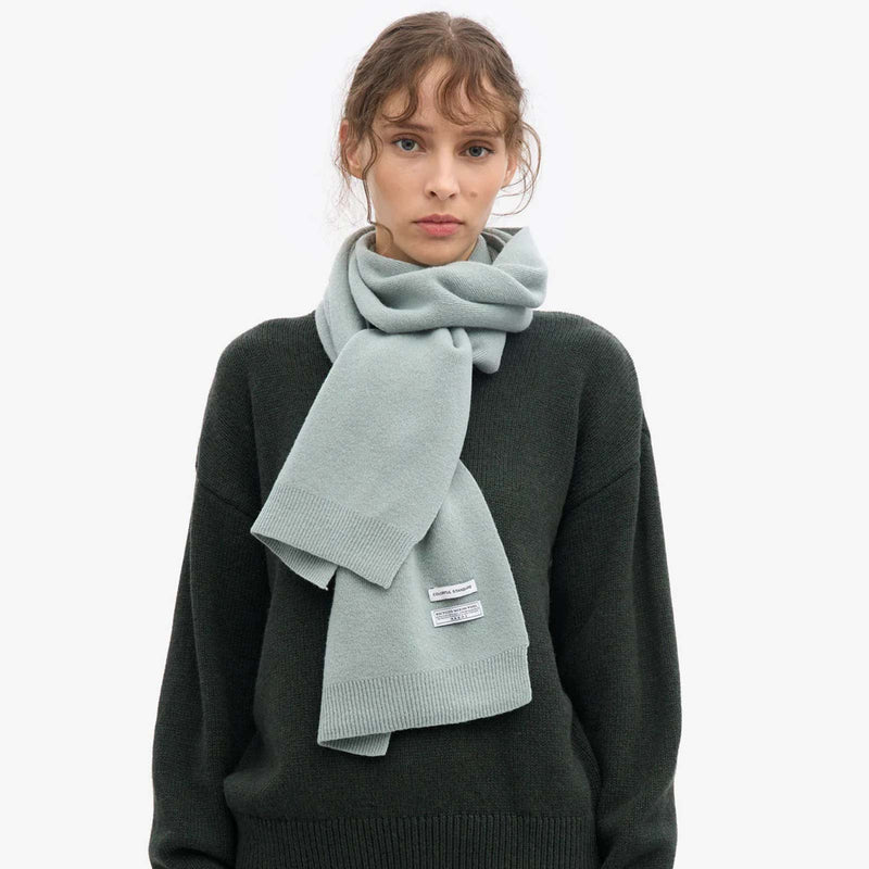 Merino Wool Scarf steel blue Colorful Standard
