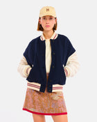 Gamma Wolly Jacket blue/cream Homecore