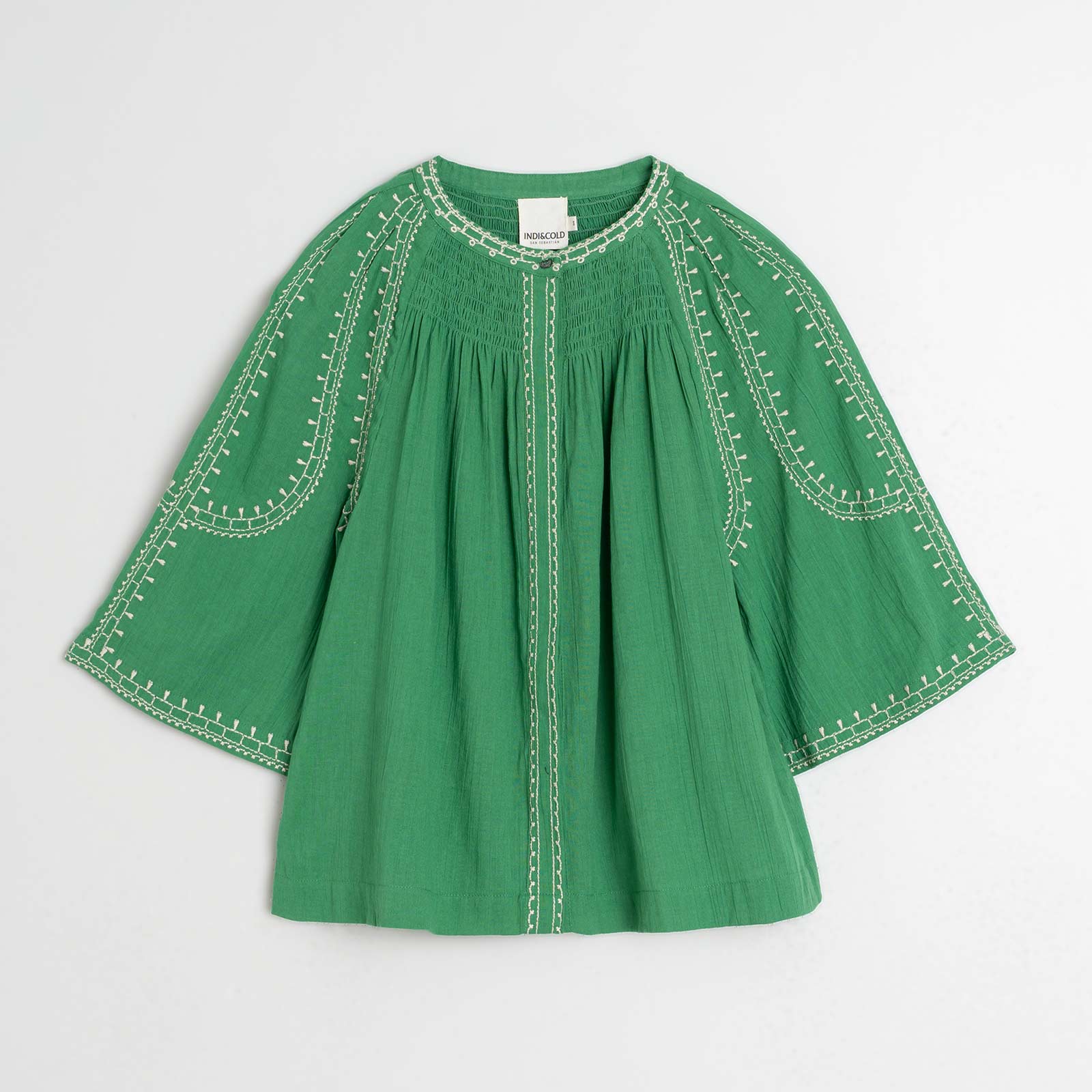 Cotton Blouse verde INDI&COLD