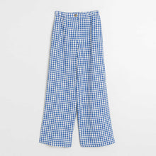 Check Cotton Pants azul britanico INDI&COLD