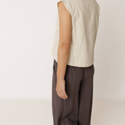 Embroidered Wide Leg Pants carbón INDI&COLD