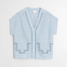 Eyelet Embroidery Blouse cielo INDI&COLD