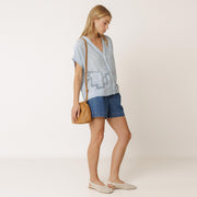 Eyelet Embroidery Blouse cielo INDI&COLD