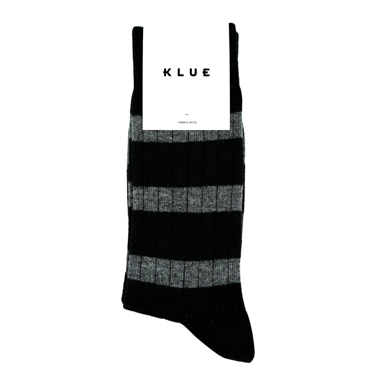 Stripes Merino Wool Socks black/grey