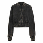 SST Double Layered Cropped Track Top black