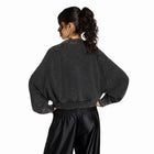 SST Double Layered Cropped Track Top black