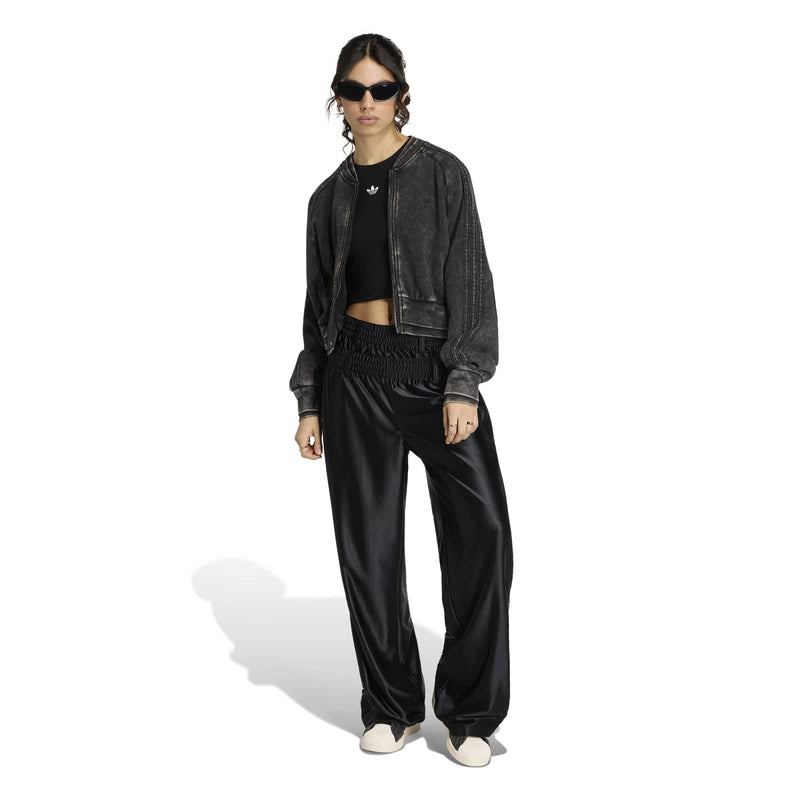 SST Double Layered Cropped Track Top black