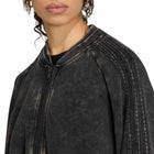 SST Double Layered Cropped Track Top black
