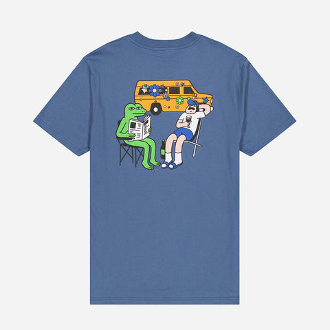 Hippie Van T-Shirt cobalt blue