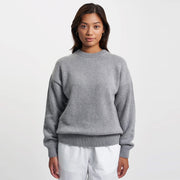 Oversized Merino Wool Crew heather grey