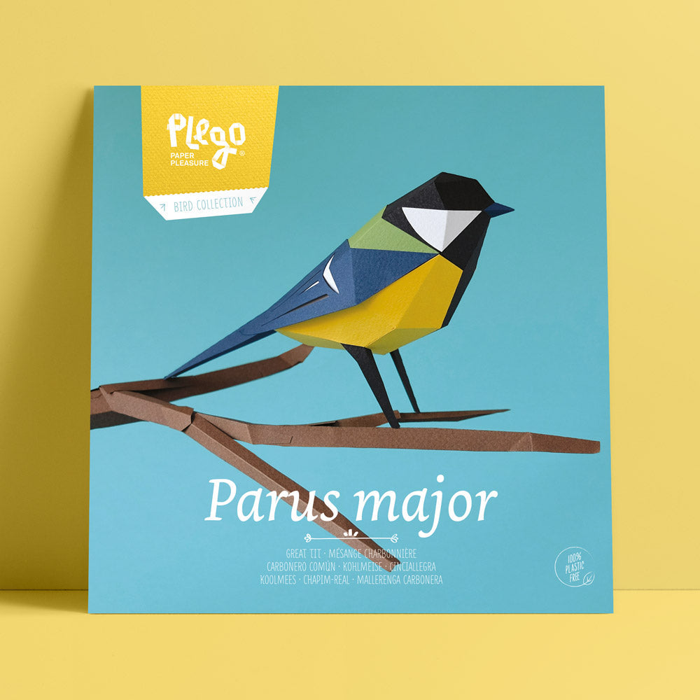 Parus Major Paper Figure Kit Plego Paper
