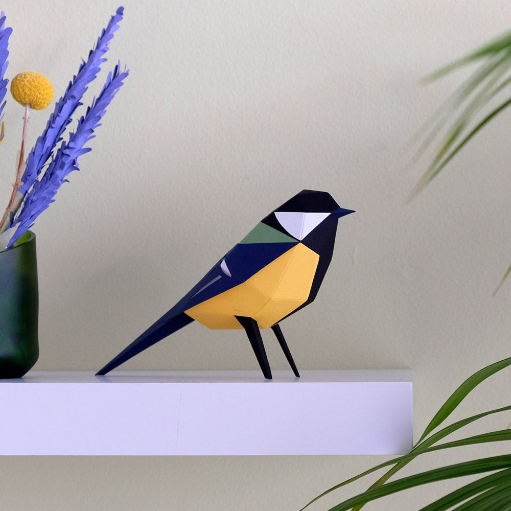 Parus Major Paper Figure Kit Plego Paper