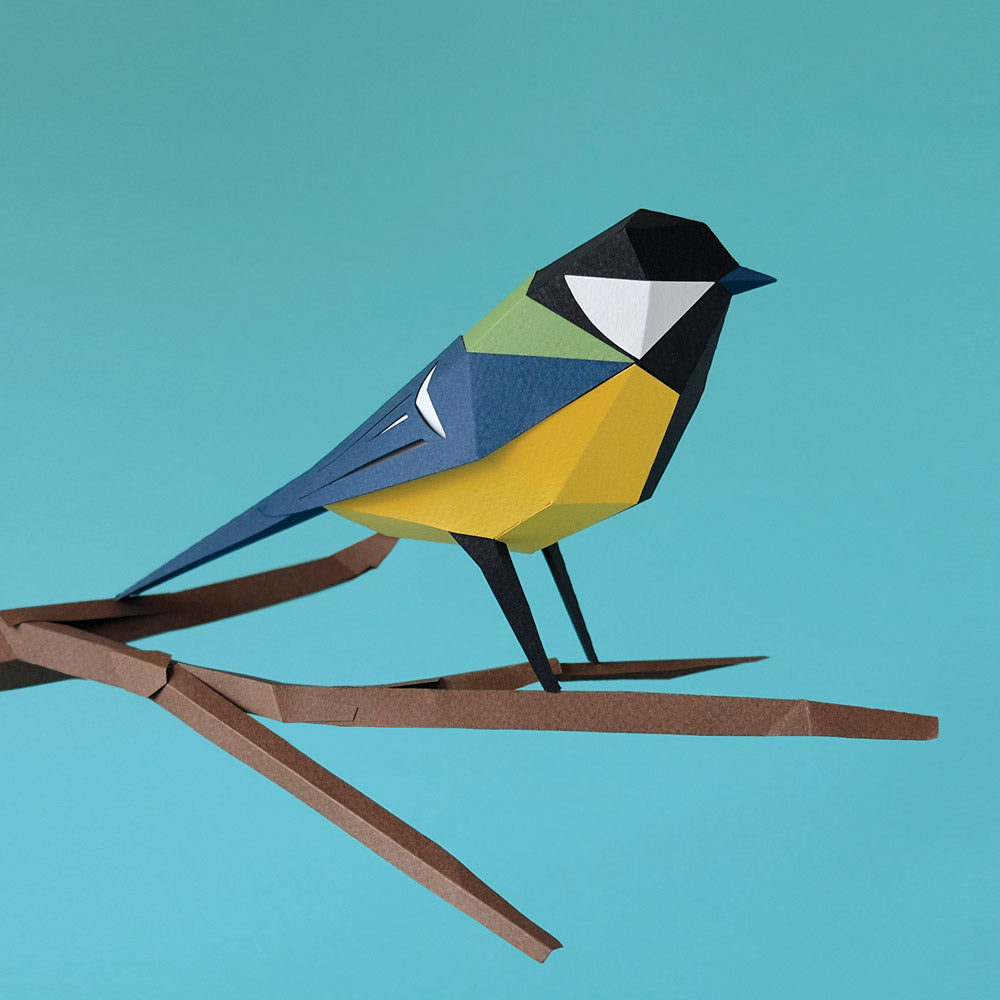 Parus Major Paper Figure Kit Plego Paper