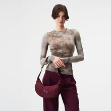 Krumm Small Changeant Crossbody Bag glazed red pinqponq