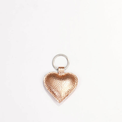 Heart Keyring metallic copper