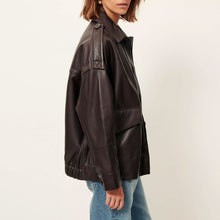 Harriboyd Leather Jacket coffee leather Sessun